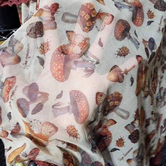 Mushroom print tank and skirt set with lace detail - Picture 9 of 12